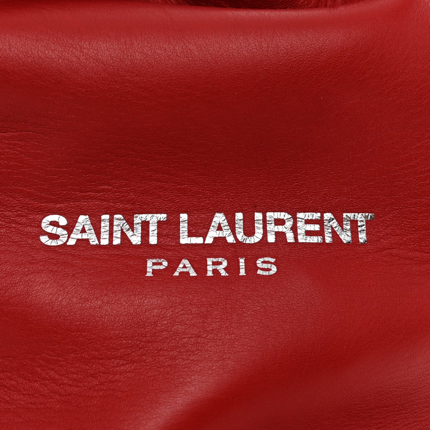 Lambskin Teddy Drawstring Bag Eros Red