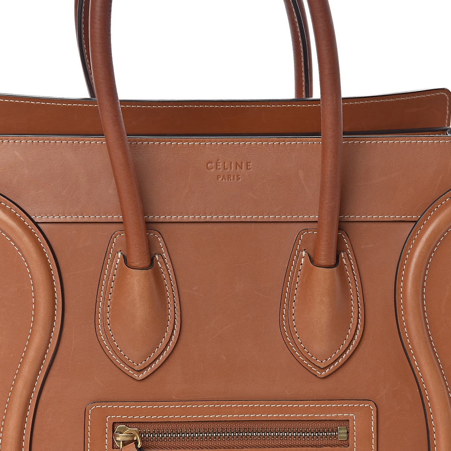 Natural Calfskin Micro Luggage Tan