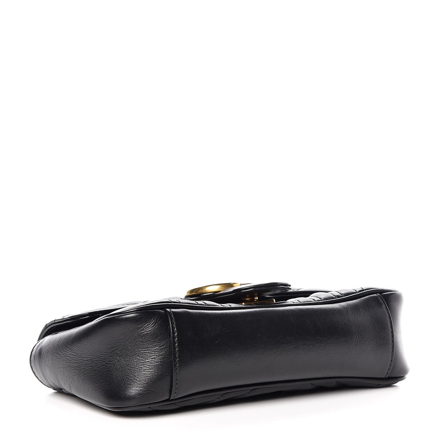 Calfskin Matelasse Mini GG Marmont Shoulder Bag Black