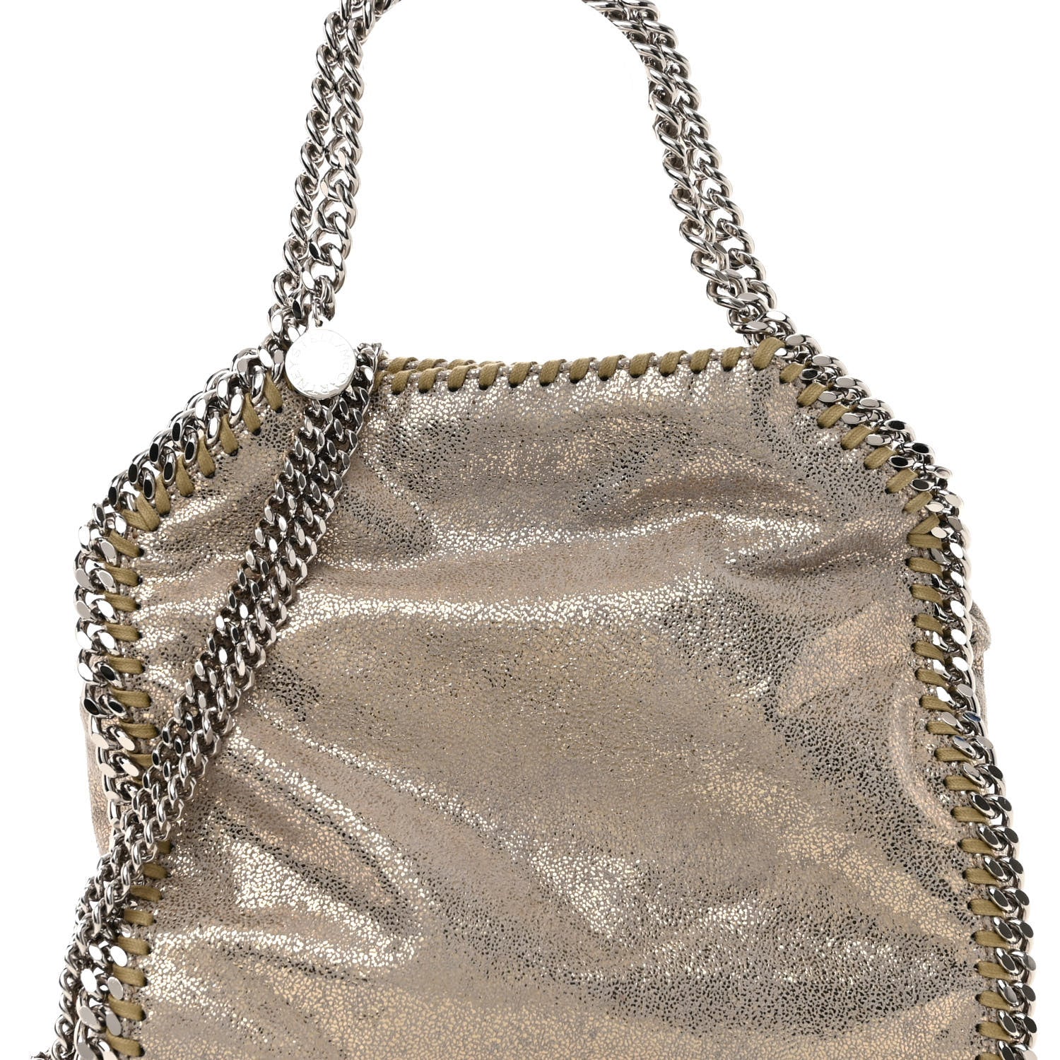 Stella McCartney Shaggy Deer Mini Falabella Tote Gold 7 of 9