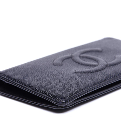 Chanel Caviar Timeless CC Yen Wallet Black 6 of 12
