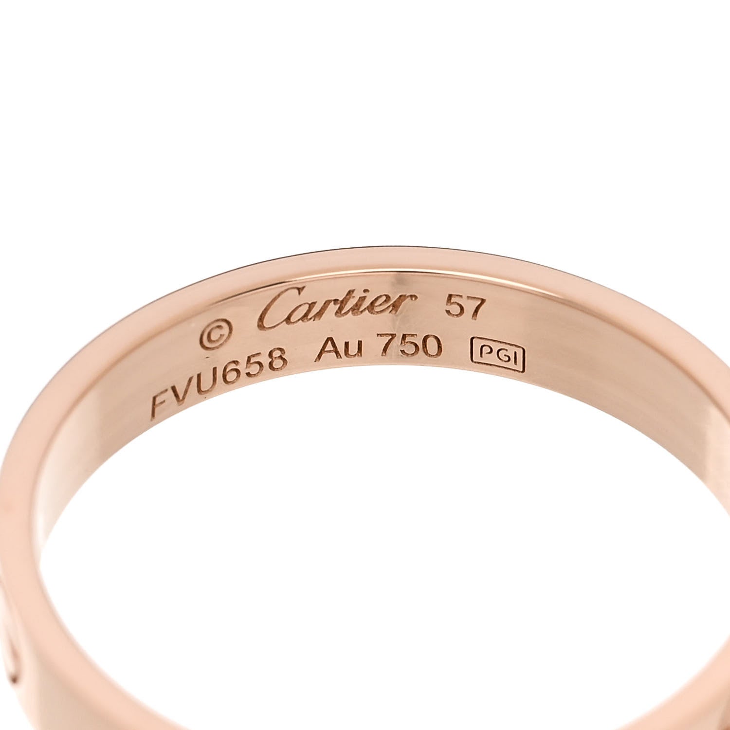 Cartier 18K Pink Gold 3.5mm LOVE Wedding Band Ring 57 8 4 of 4