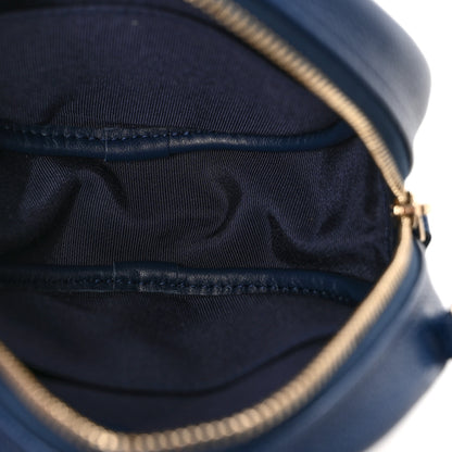 Chanel Caviar Quilted Round Clutch With Chain Blue 5 of 10