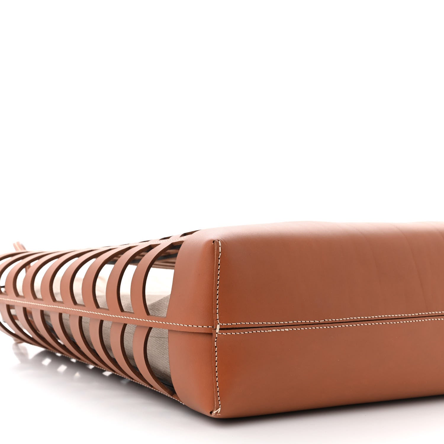 Chloe Calfskin Medium Kayan Basket Tote Bag Caramel 10 of 13