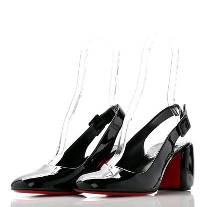 Christian Louboutin Patent So Jane Sling 55 Pump 41 Black 3 of 9