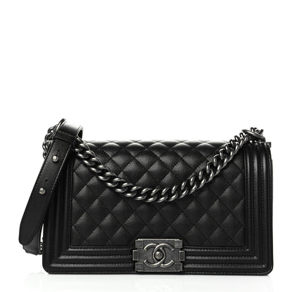 Chanel Caviar Quilted Medium Boy Flap Black 1 of 11