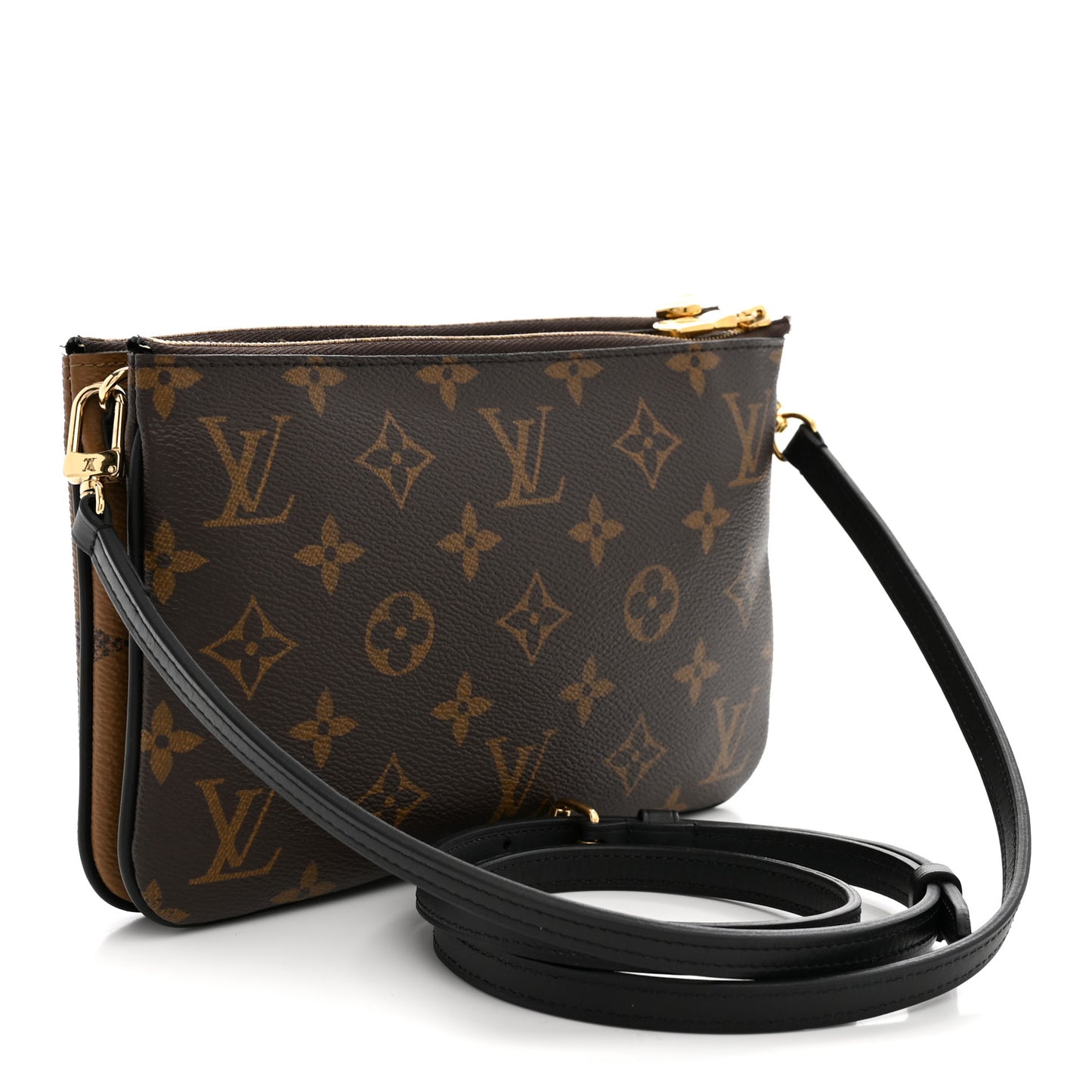Reverse Monogram Giant Double Zip Pochette
