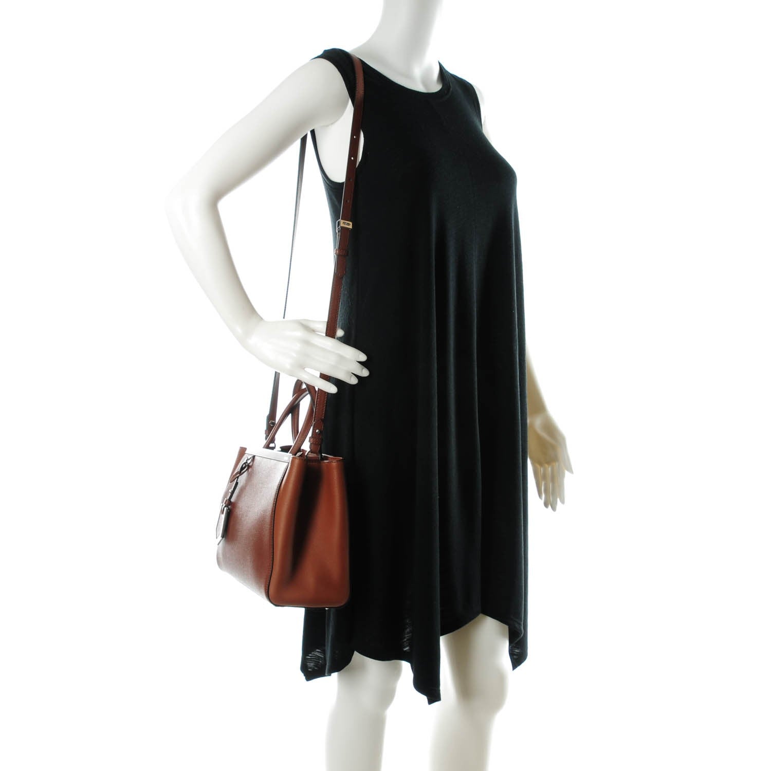 Fendi Vitello Elite Petite 2Jours Tote Orzo 2 of 7