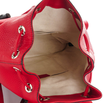 Gucci Cellarius Calfskin Medium Bamboo Backpack Hibiscus Red 5 of 7