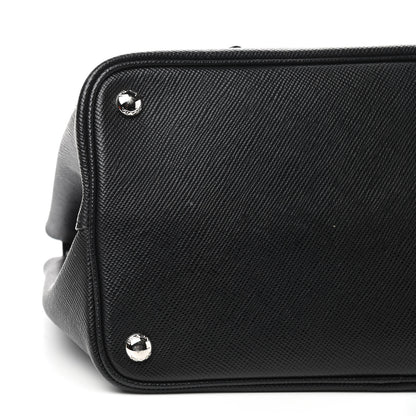Prada Saffiano Cuir Convertible Top Handle Tote Black 6 of 9
