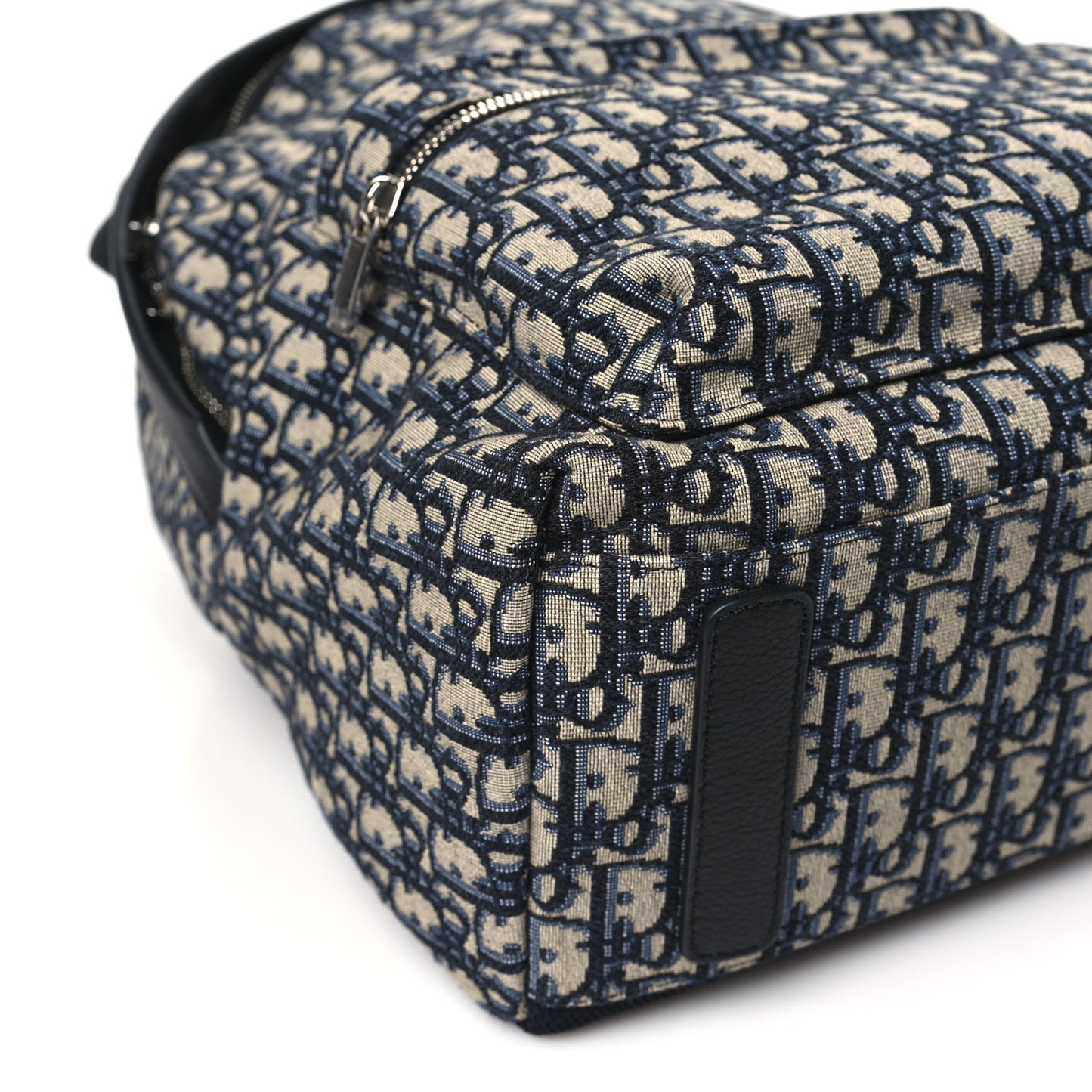 Oblique Calfskin Rider Backpack Beige Black
