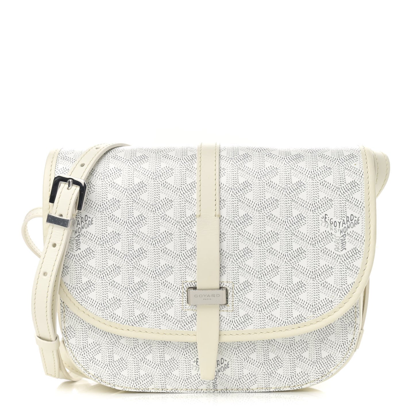 Goyardine Belvedere II PM Messenger Bag White