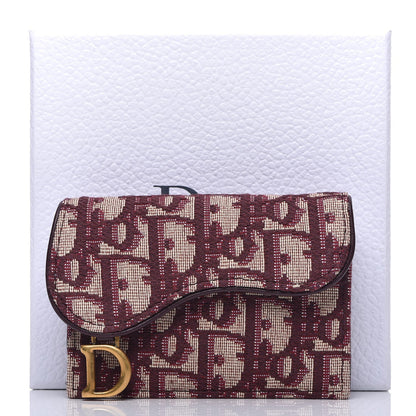 Christian Dior Oblique Saddle Card Holder Bordeaux 7 of 7