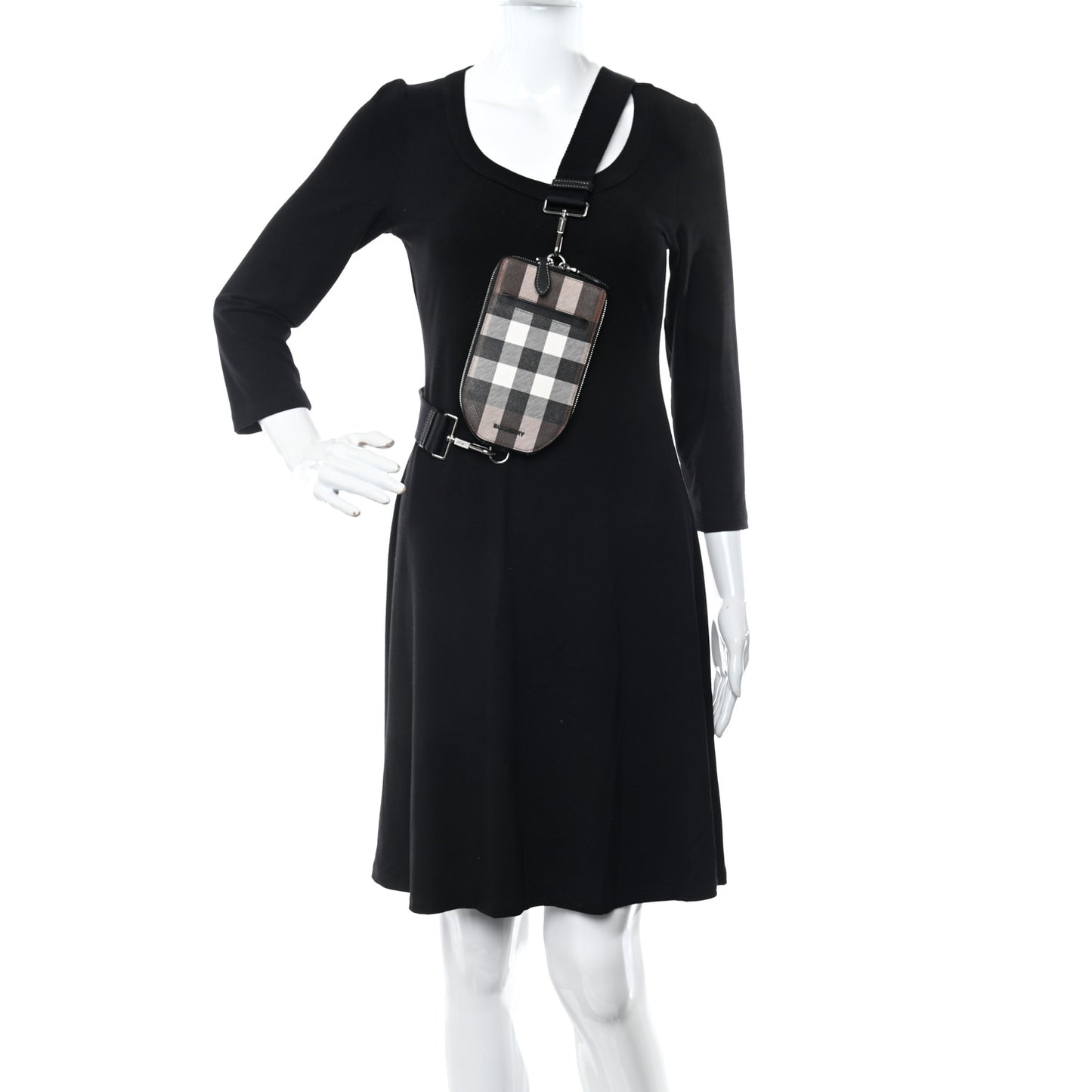 E-Canvas Giant Check Pouch Dark Birch