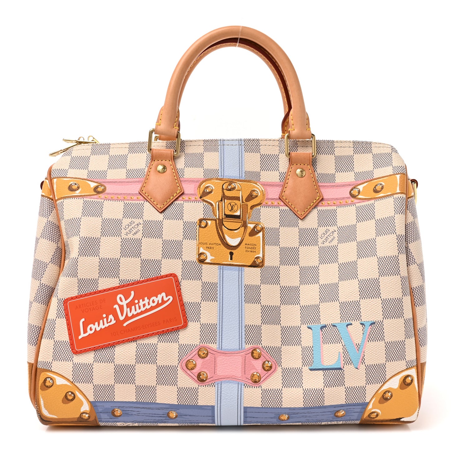 Damier Azur Summer Trunks Speedy Bandouliere 30