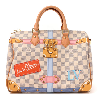Louis Vuitton Damier Azur Summer Trunks Speedy Bandouliere 30 1 of 10