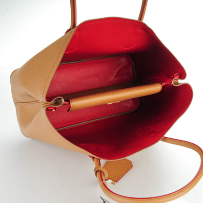 Prada Saffiano Cuir Large Double Bag Caramel 5 of 7