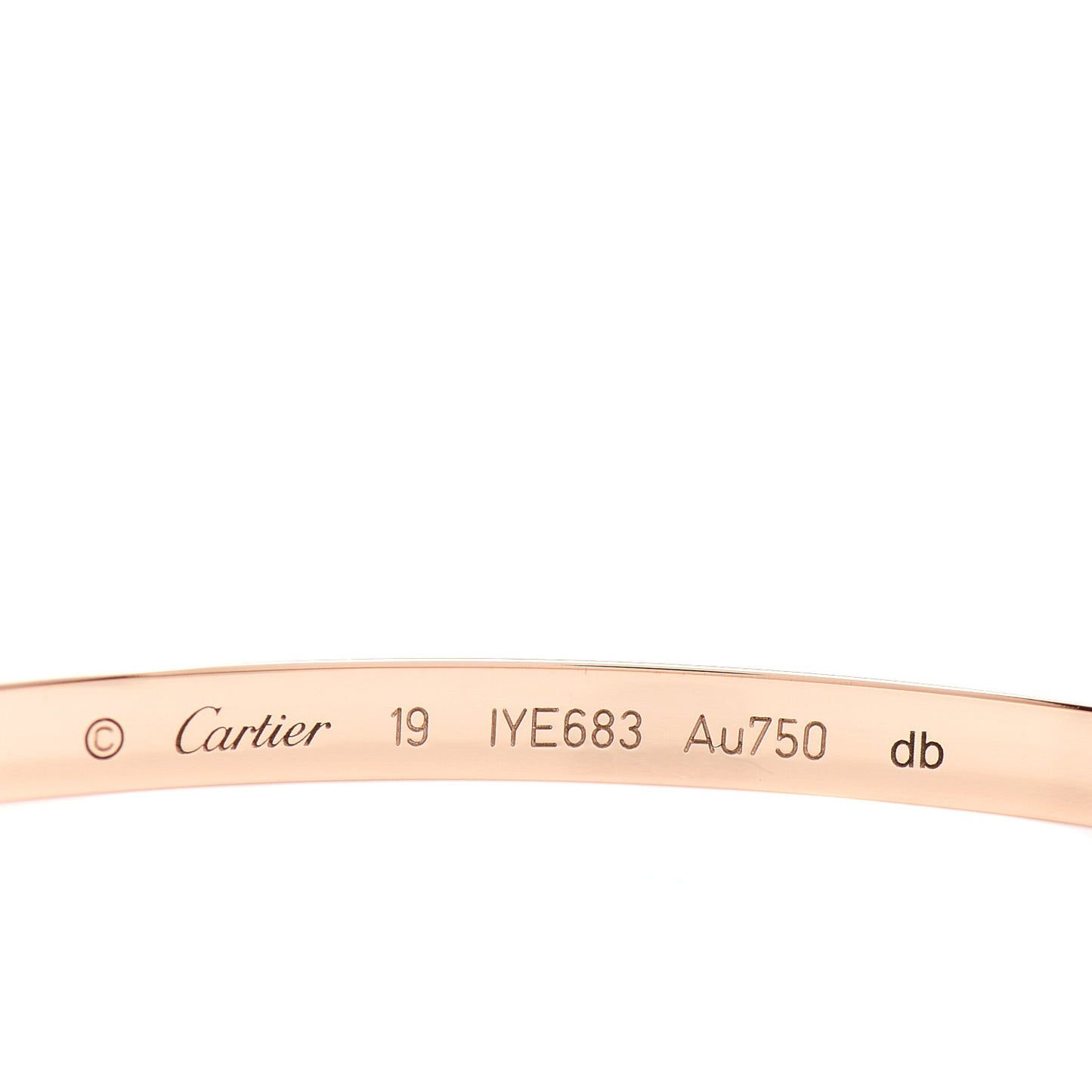 18K Pink Gold Small LOVE Bracelet 19