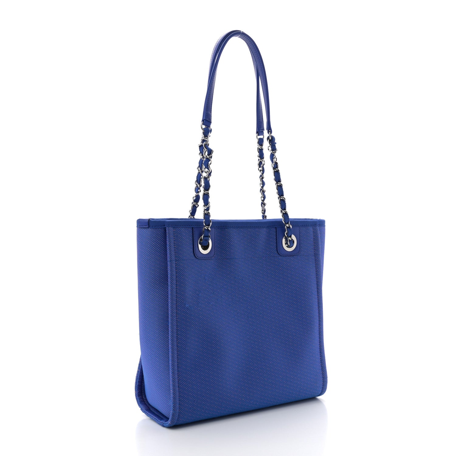 Chanel Mixed Fibers Mini Deauville Tote Blue Orange 3 of 13