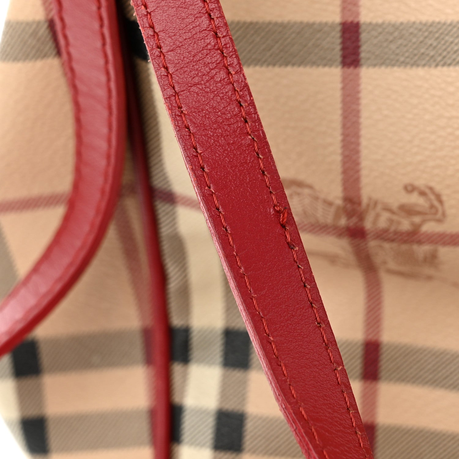Burberry Haymarket Check Small Canterbury Tote Red 13 of 13