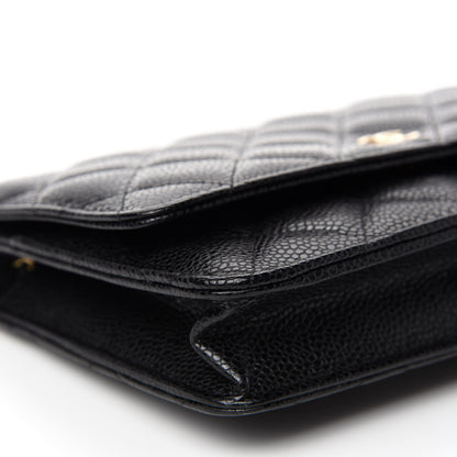 Chanel Caviar Quilted Wallet On Chain WOC Black 6 of 12