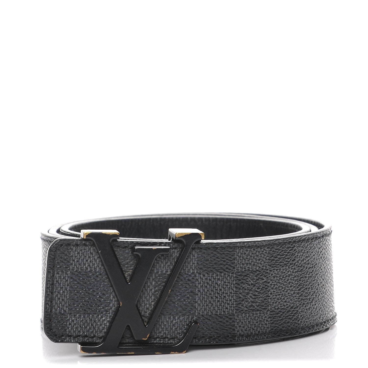Louis Vuitton Damier Graphite LV Initiales Belt 95 38 1 of 10