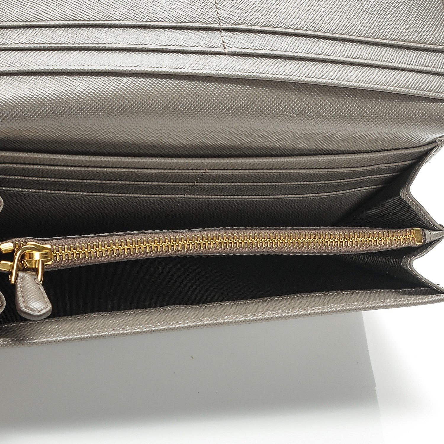Prada Saffiano Metal Continental Flap Wallet Argilla 5 of 7