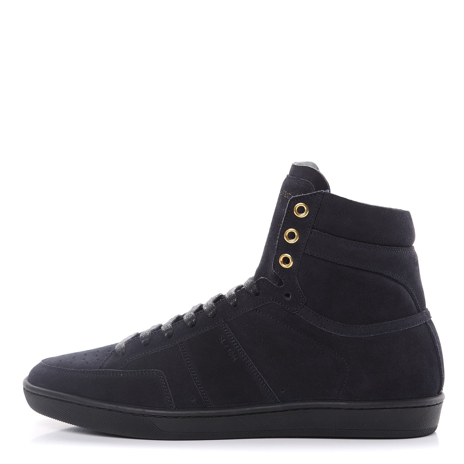 Saint Laurent Suede Mens Soho SL/10H High Top Sneakers 39 Navy 1 of 8
