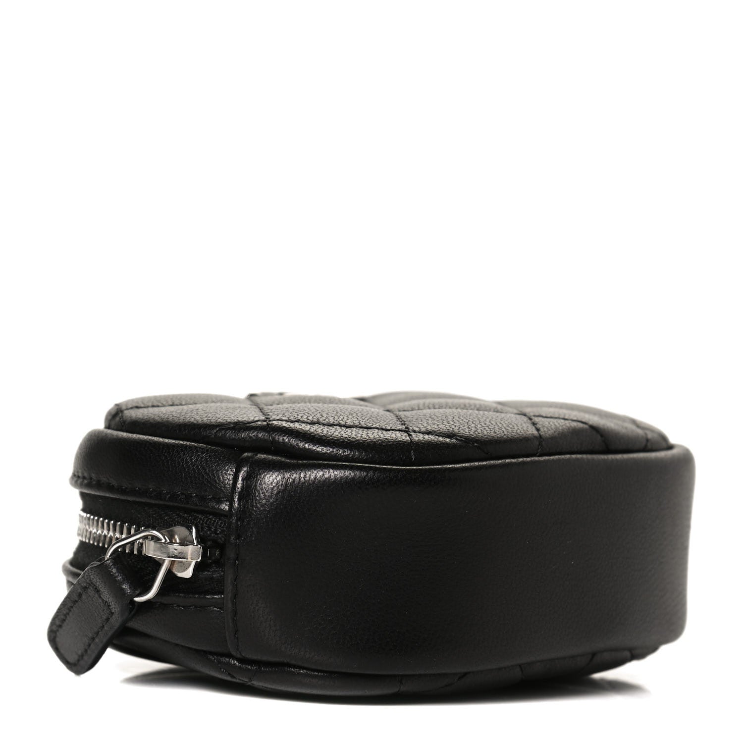 Chanel Lambskin Quilted Zip Around Classic Coin Purse Black 4 of 10