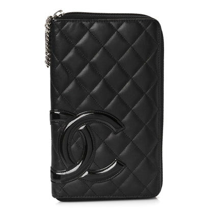 Chanel Calfskin Cambon Zip Around Organizer Wallet Black 1 of 12