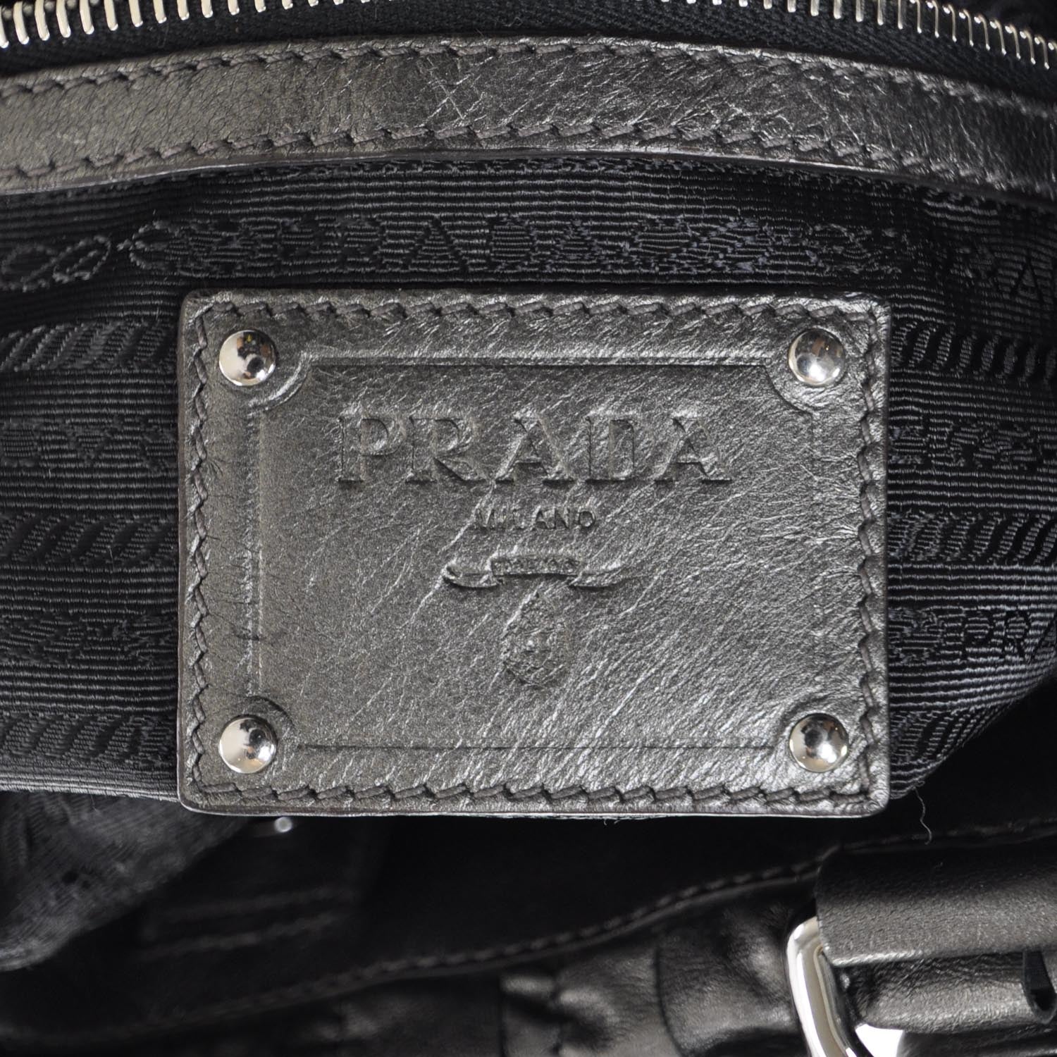 Prada Leather Small Ruffle Bag 8 of 9