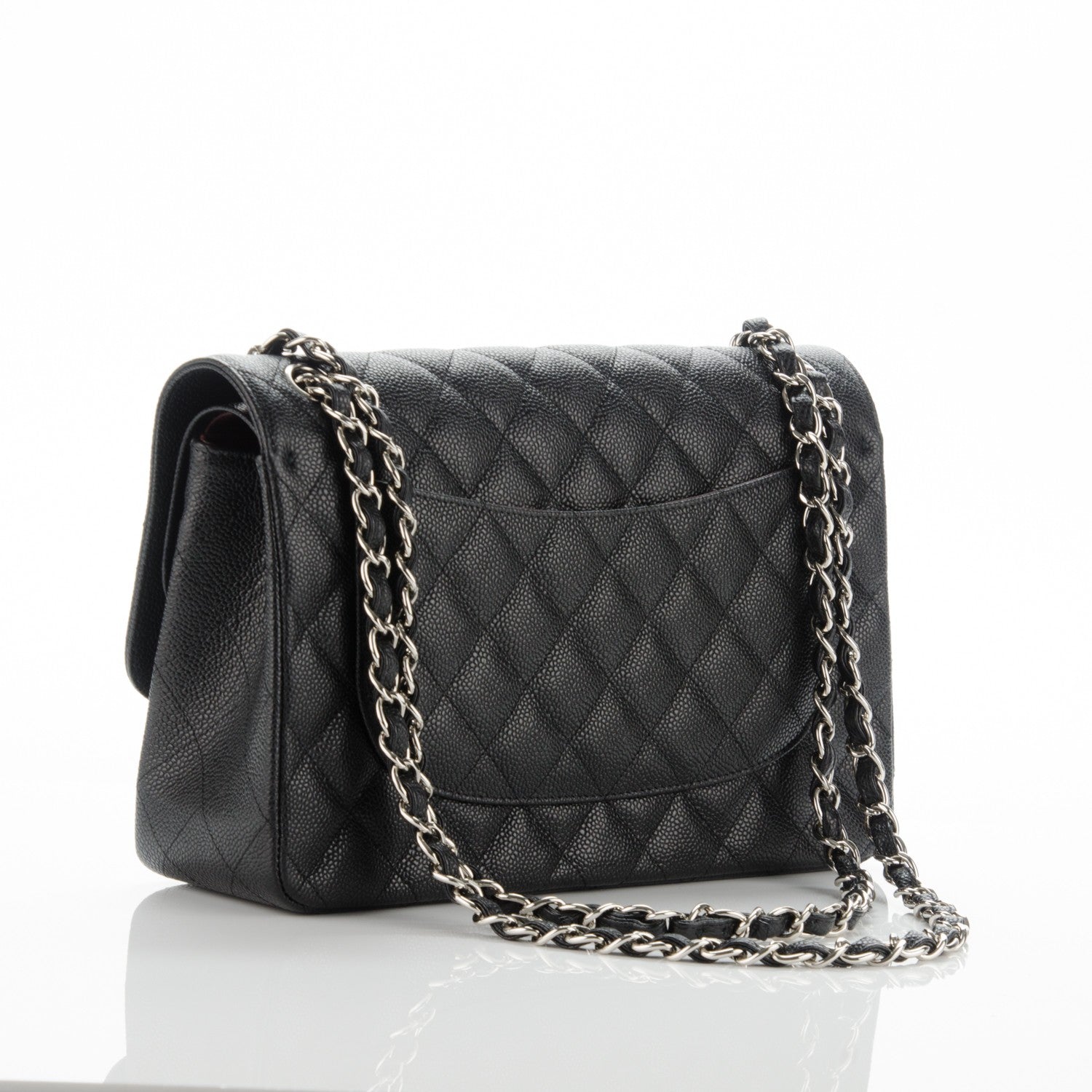 Chanel Caviar Quilted Jumbo Double Flap Black 3 of 7