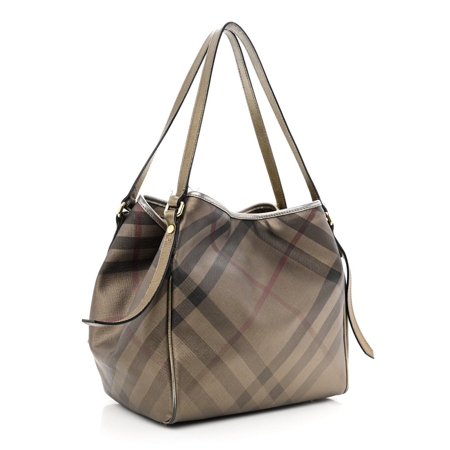 Metallic Check Small Canterbury Tote Gold