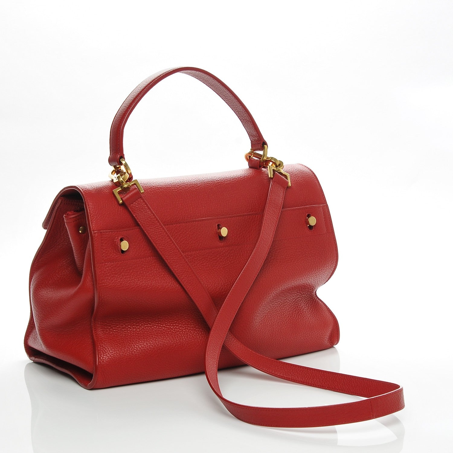 Saint Laurent Calfskin Medium Muse Two Red 3 of 6