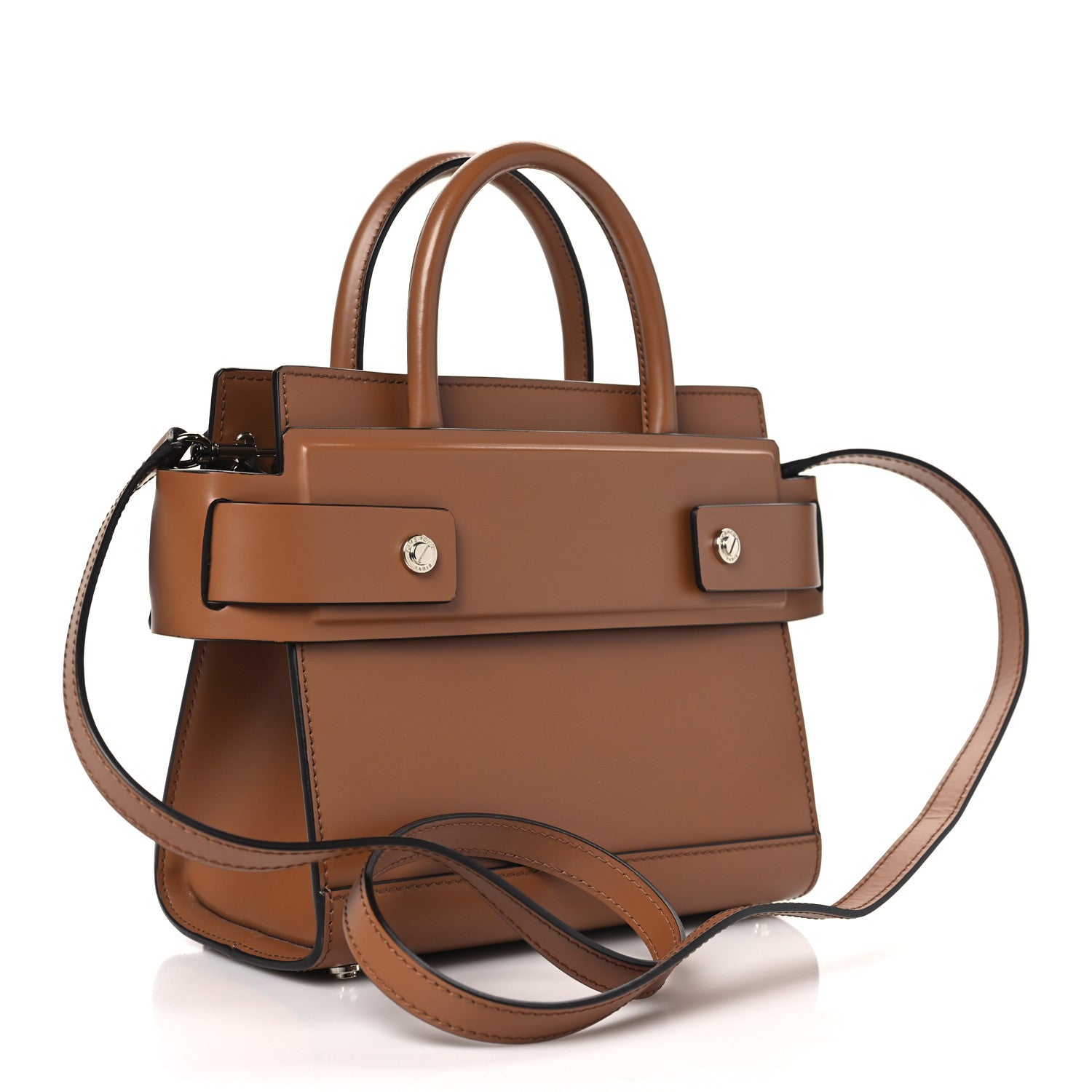 Givenchy Smooth Calfskin Mini Horizon Satchel Caramel 3 of 10