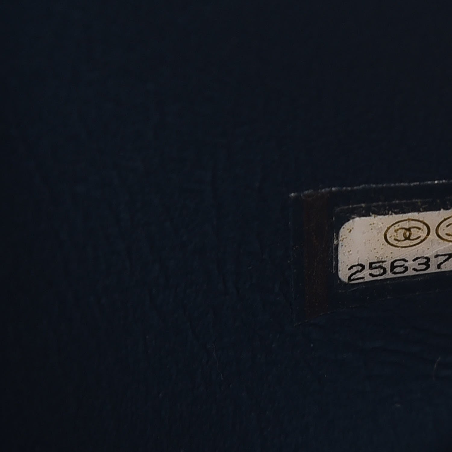 Chanel Metallic Caviar Quilted Jumbo Double Flap Dark Blue 8 of 9