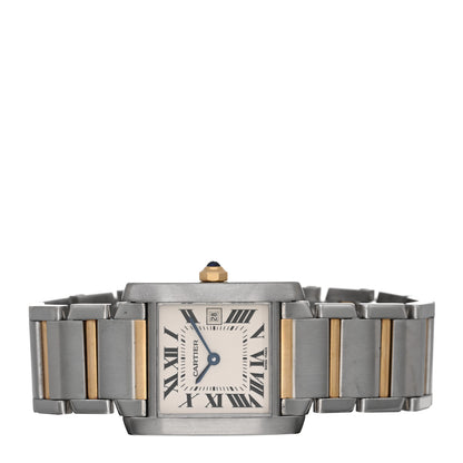 Cartier Stainless Steel 18K Yellow Gold 25mm Tank Francaise Quartz Watch 2 of 4