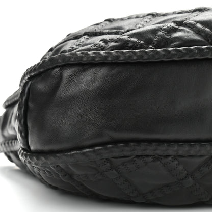 Chanel Quilted Lambskin Hidden Chain Hobo Black 8 of 13