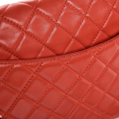 Chanel Lambskin Quilted XL Maxi Single Flap Red 9 of 13