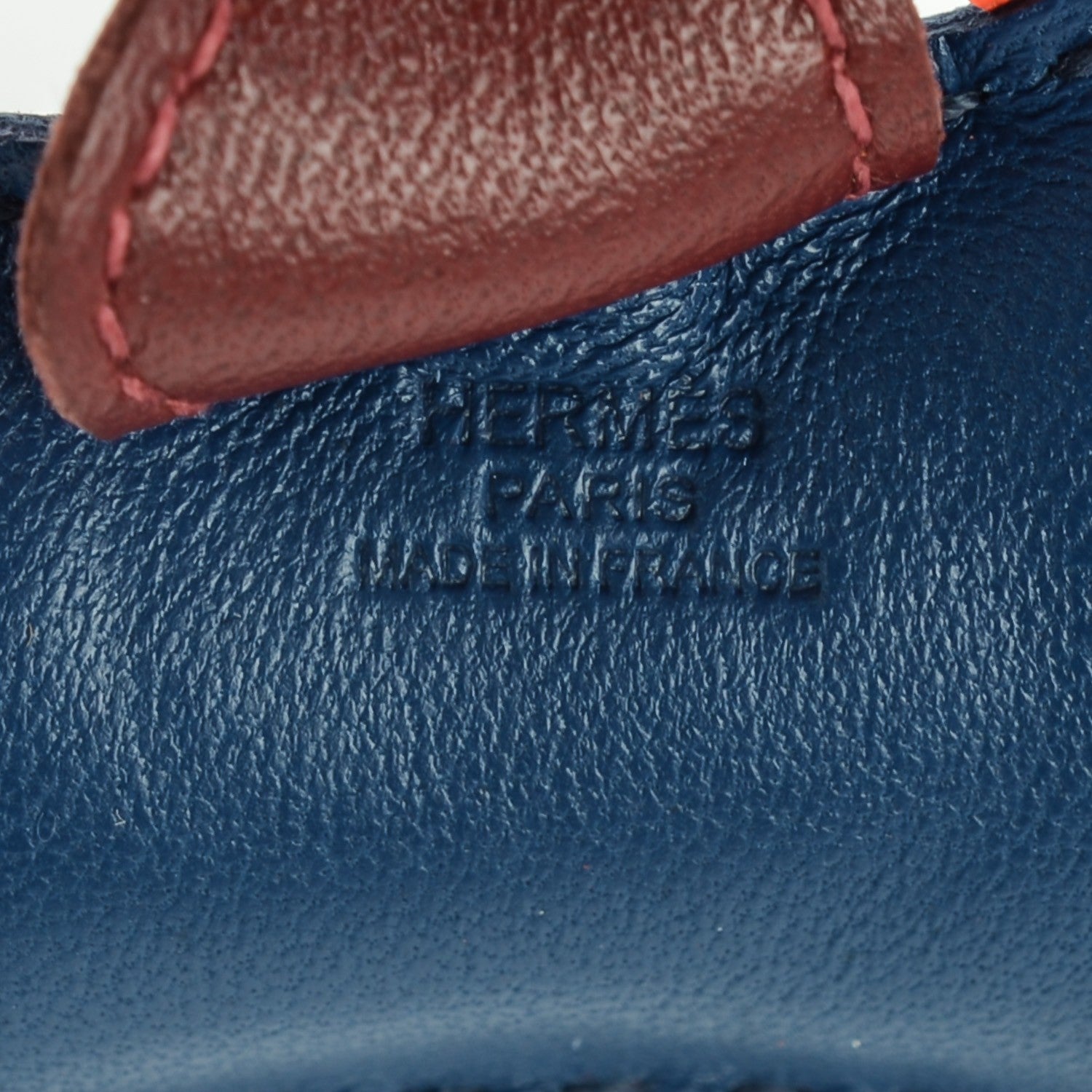 Hermes Lambskin Grigri Rodeo Horse Bag Charm PM Bleu de Malte Rouge H Peony 3 of 4