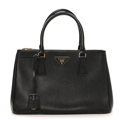 Prada Saffiano Lux Small Galleria Double Zip Tote Black 1 of 11