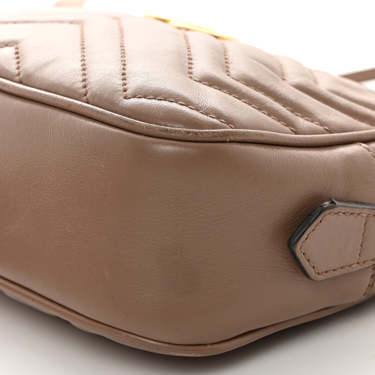 Calfskin Matelasse Mini GG Marmont Chain Shoulder Bag Porcelain Rose