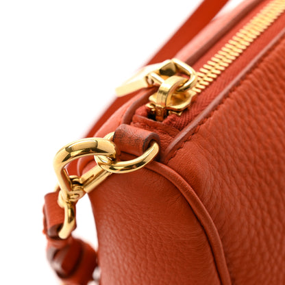 Prada Vitello Daino Shoulder Bag Papaya 10 of 14
