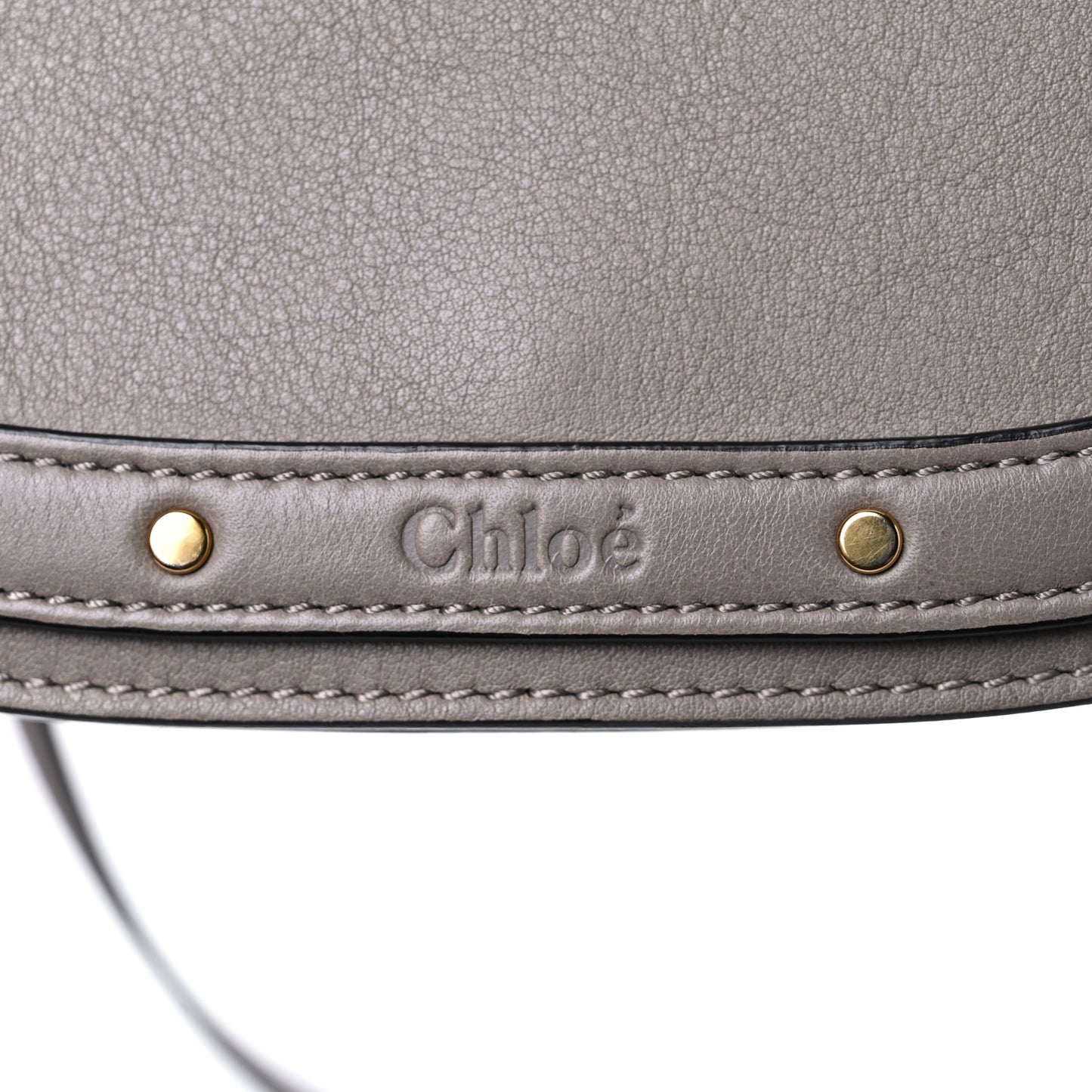 Calfskin Suede Medium Nile Bracelet Bag Motty Grey