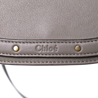 Chloe Calfskin Suede Medium Nile Bracelet Bag Motty Grey 16 of 19