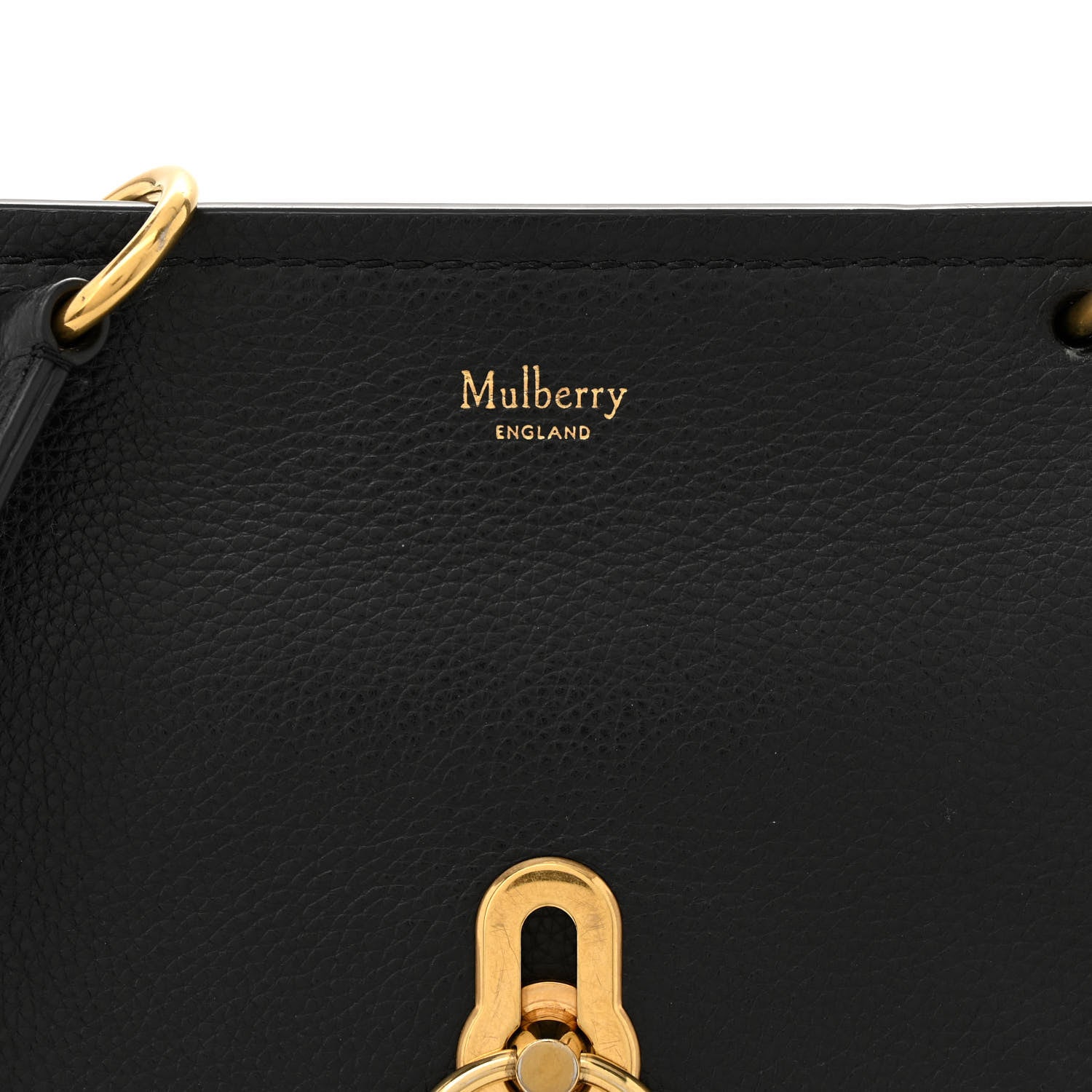 Mulberry Small Classic Grain Calfskin Small Amberley Satchel Black 7 of 14