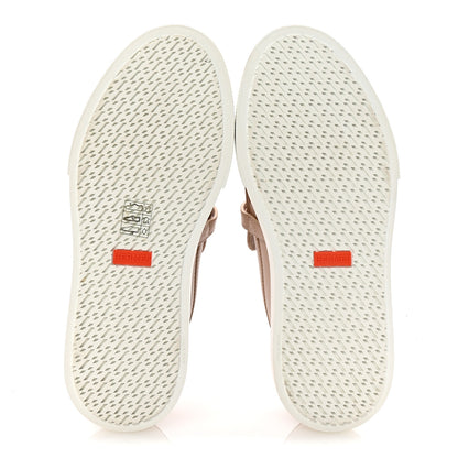 Hermes Calfskin Game Slip On Sneakers 37.5 Beige Nude 6 of 9