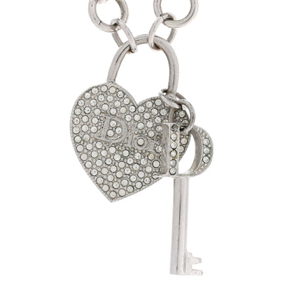 Christian Dior Crystal Heart and Key Necklace 4 of 6