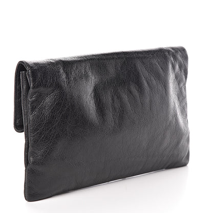 Balenciaga Agneau Classic Hardware Envelope Clutch Black 3 of 8