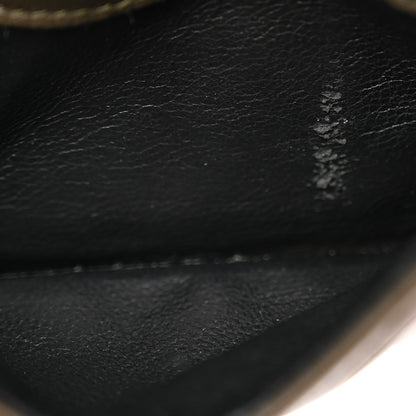 Saint Laurent Calfskin Matelasse Chevron Monogram Fragments Zippered Card Case Light Musk 7 of 8